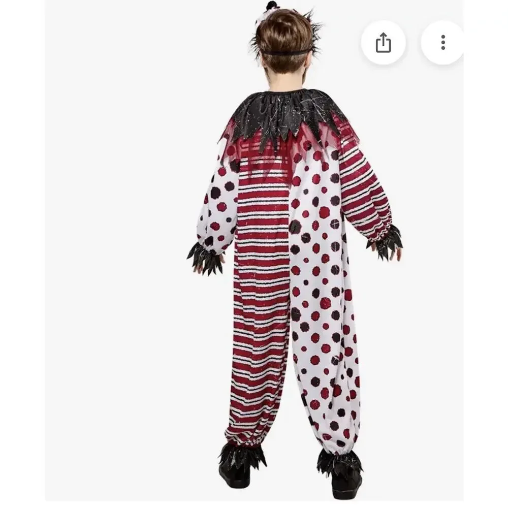 Rubies Creepy Clown Costume For Kids Boys Medium